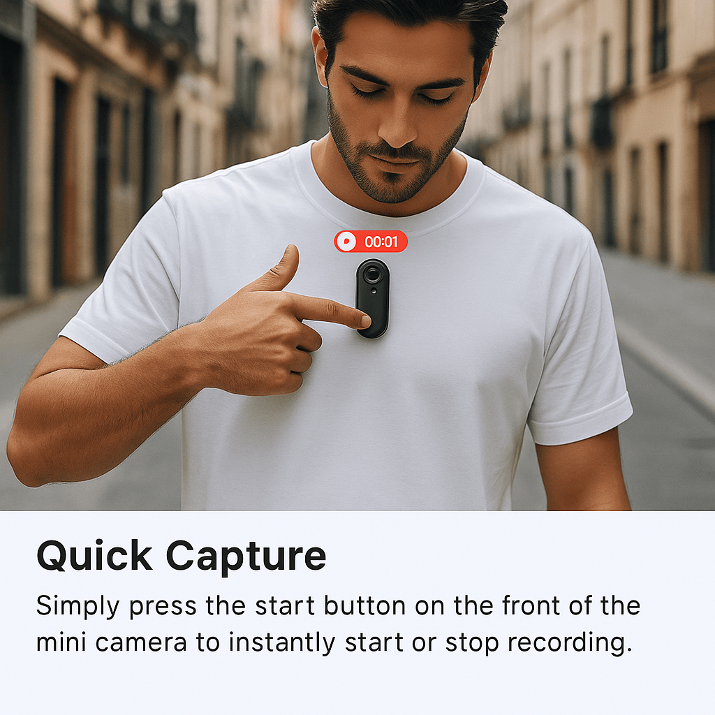 VisusCam - Mini 120° 4K Camera for Recording - Luminous